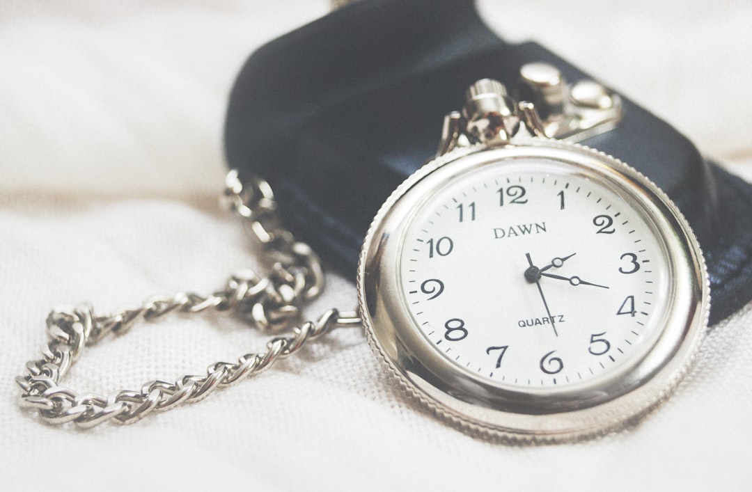 Time goes away by Watch Brands round silver-colored Dawn analog pocket watch